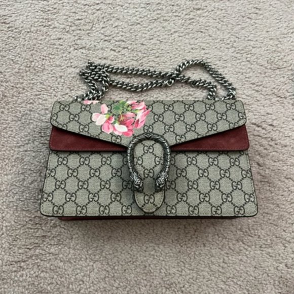 Gucci Dionysus GG Supreme Bloom Floral Medium Shoulder Chain Bag New Authentic - Picture 2 of 10